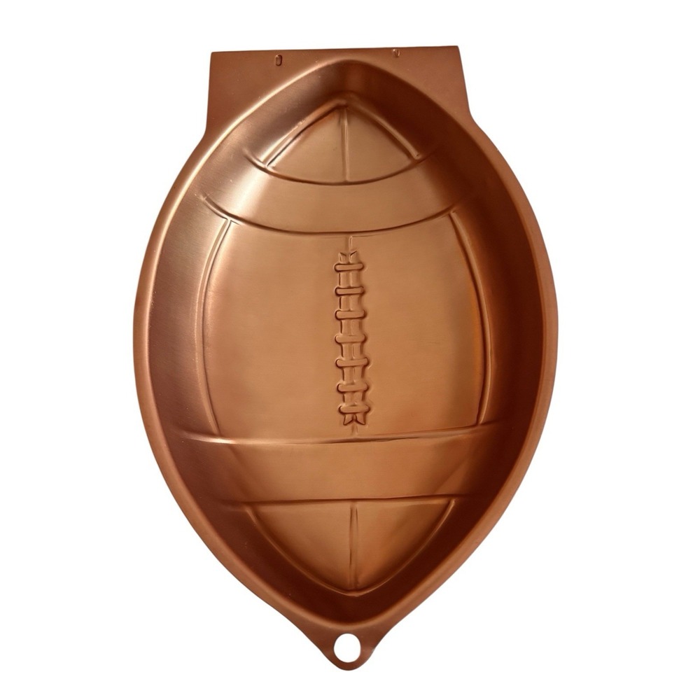 Wilton Football Cake Pan – Vintage Copper‎ Finish Aluminum Mold